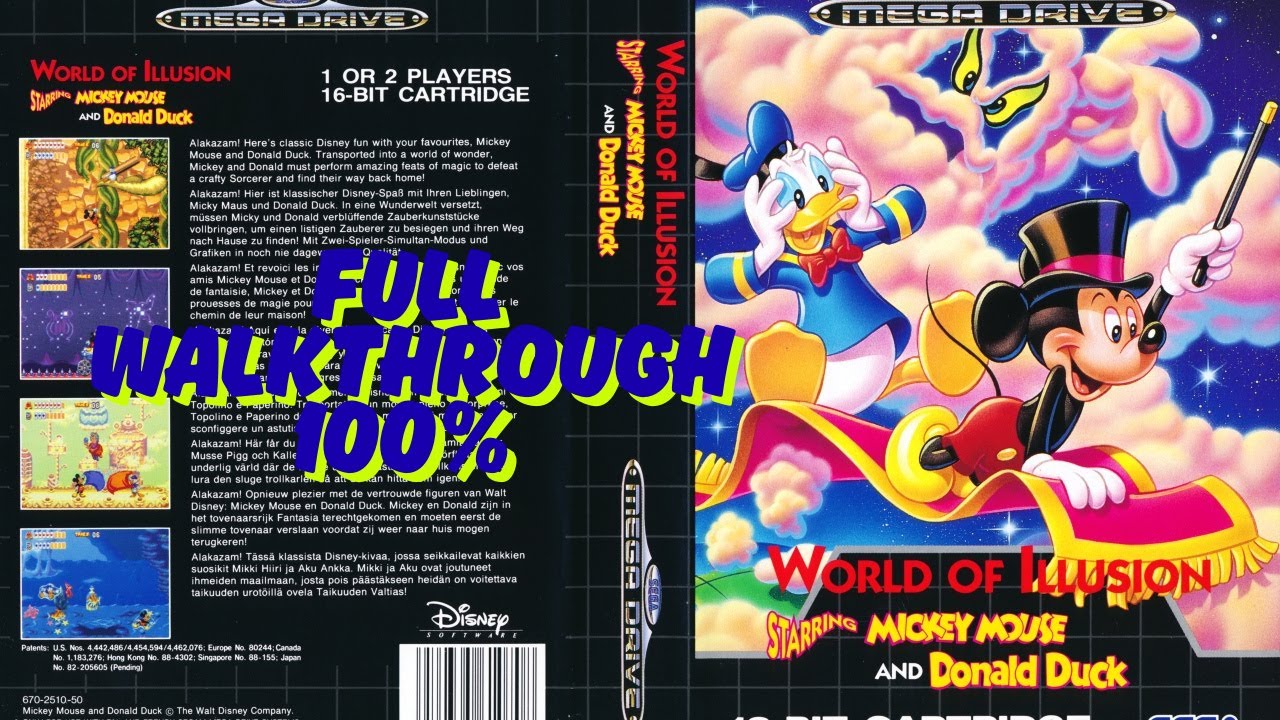 World of Illusion Starring Mickey Mouse and Donald Duck (1992) | Sega Genesis | Full Walkthrough