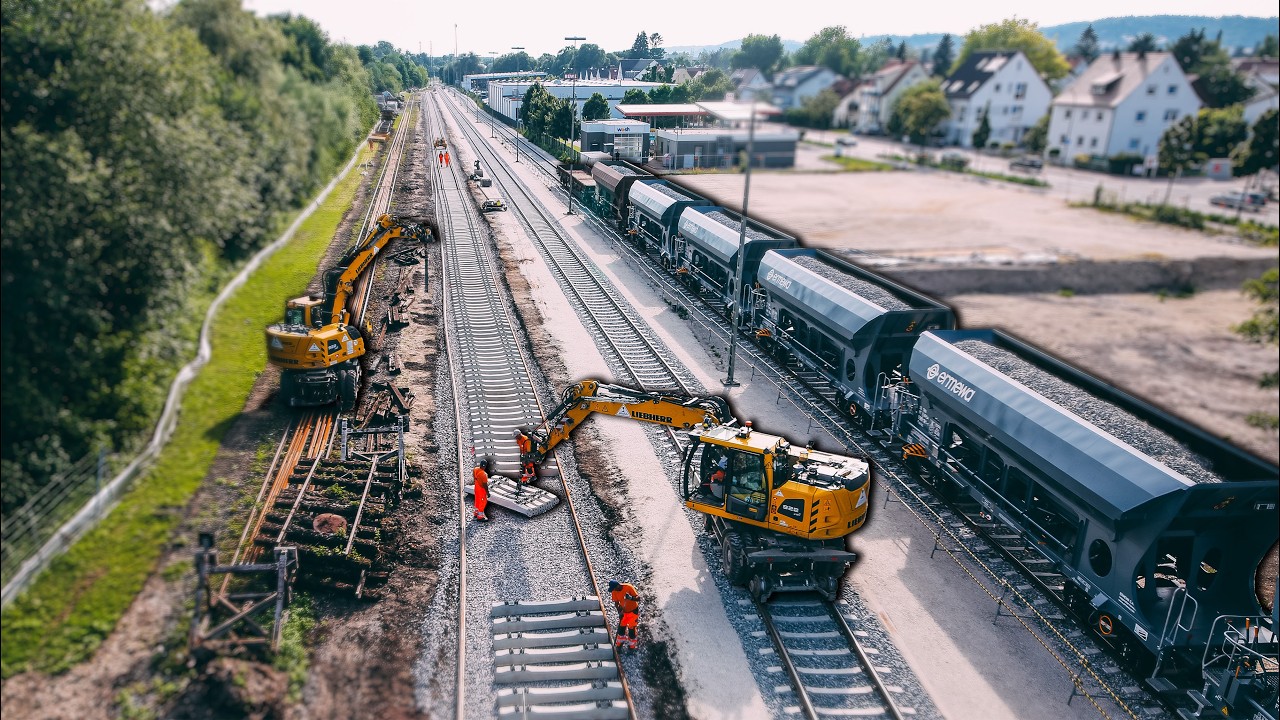 Railway Construction Time-Lapse – Track and Switch Replacement