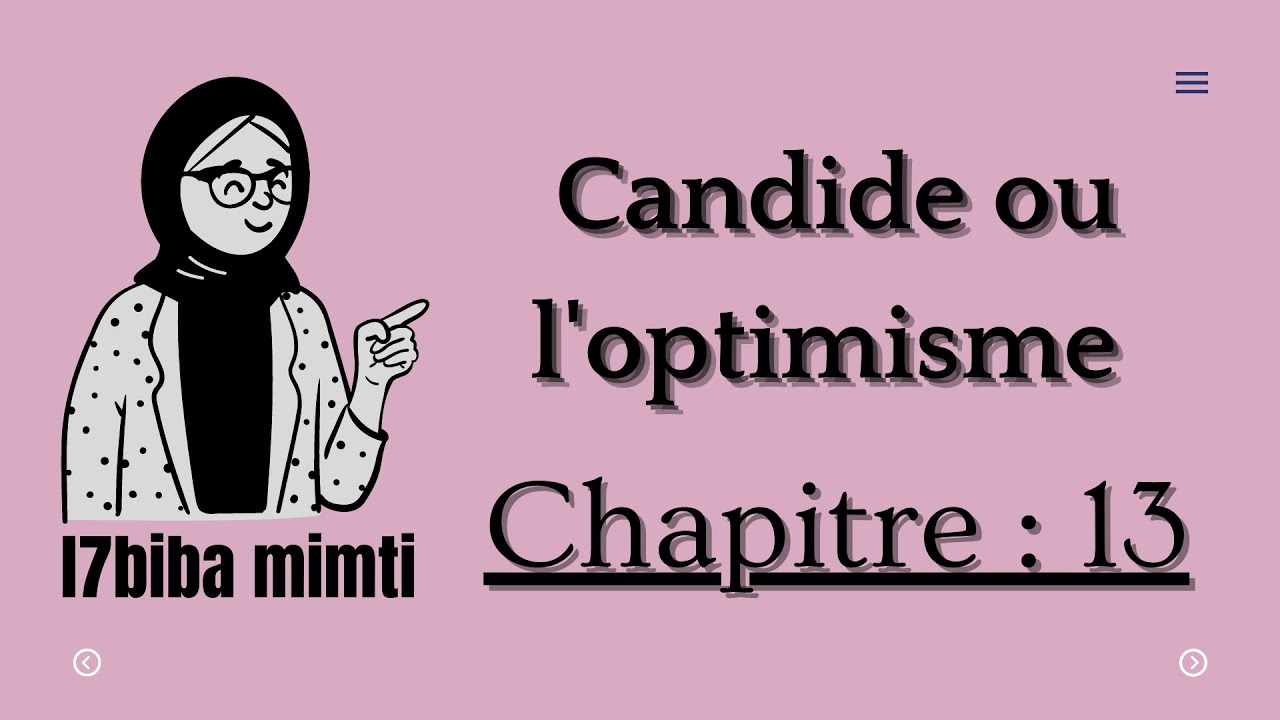 Candide ou l'optimisme chapitre 13 candide ou l'optimisme مترجم en arabe # Candide voltaire analyse