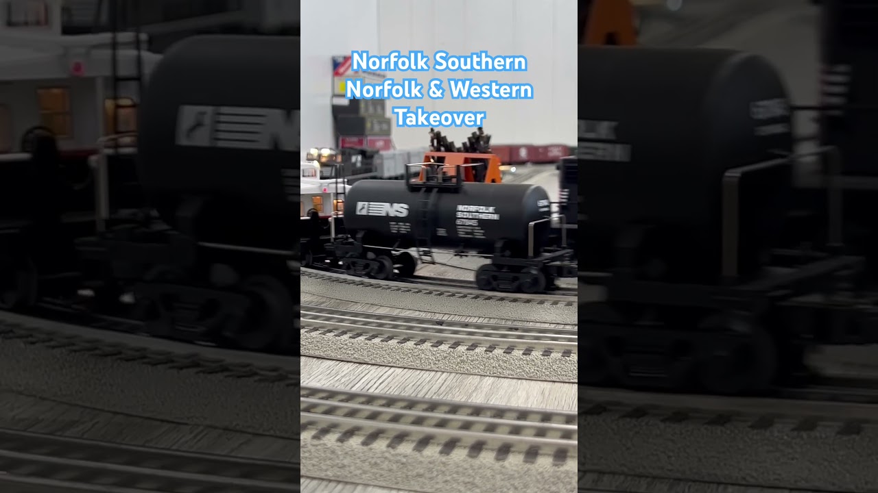 Norfolk & Western J Class 611 Steam Locomotive running circles around  Norfolk Southern Diesels