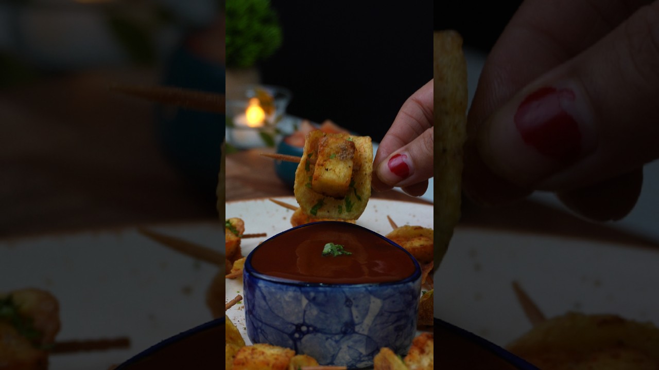 Crispy Paneer Butterfly | Unique Evening Snack Recipe 🧀🥔 #shorts