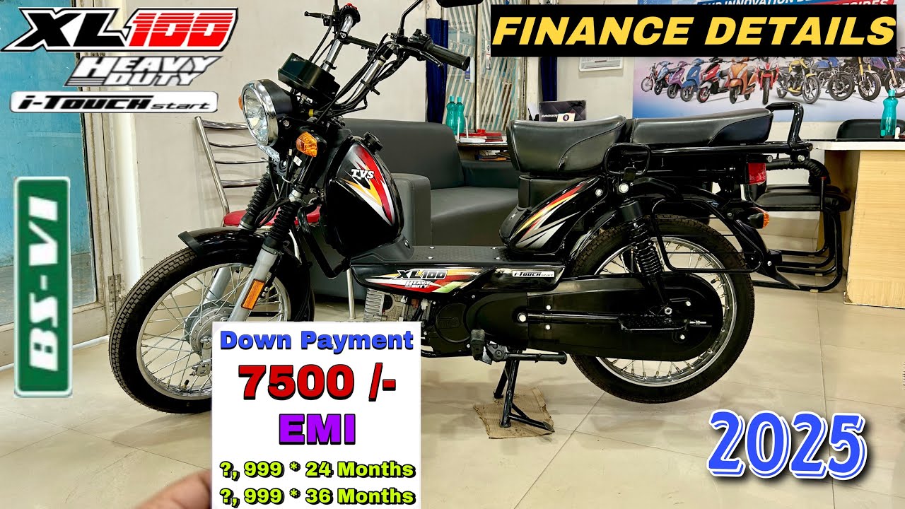 2025 TVS XL 100 Heavy Duty Self Start Finance Details | EMI and Downpayment | Easy Loan |