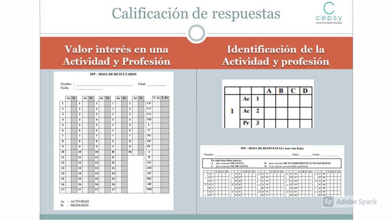 Inventario de intereses Profesionales