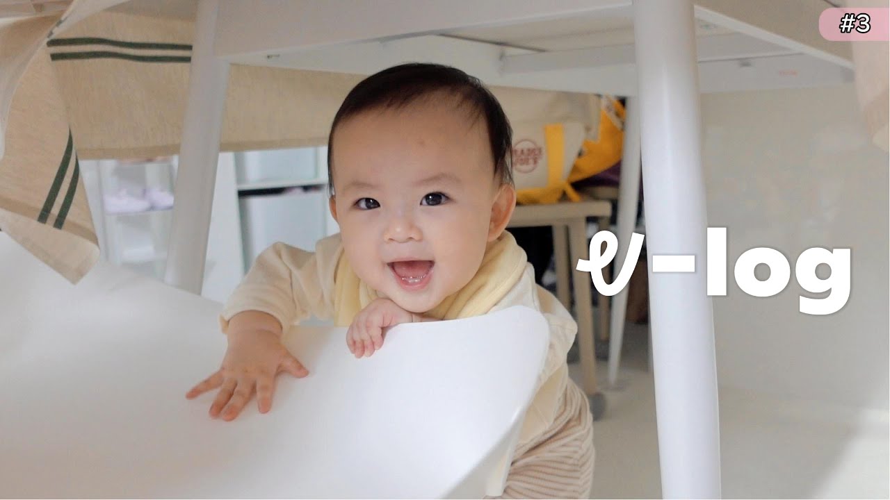 [VLOG] 10개월 아기 일상 브이로그 | 자기주도이유식 | 유행따라하기 | 동물소리연습