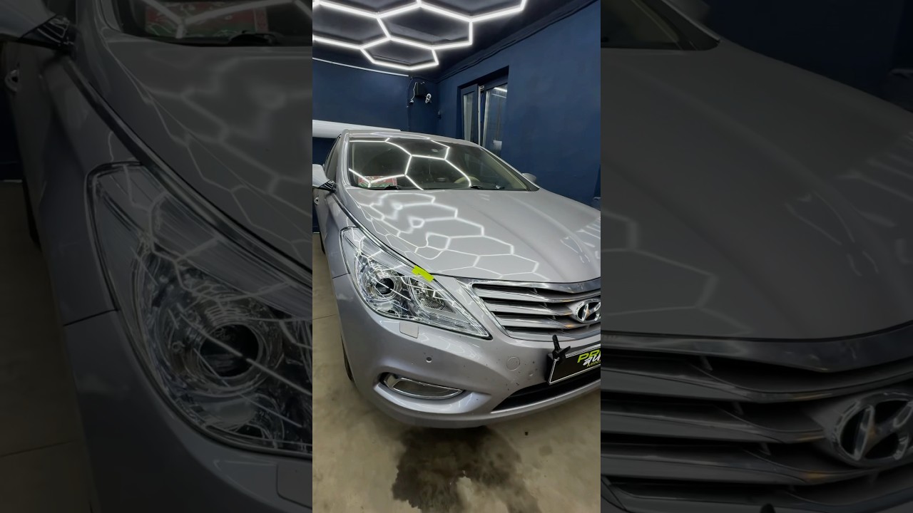 Hyundai Grandeur Установка билед, полировка фар и птф, оклейка плёнкой, замена ламп #автосвет