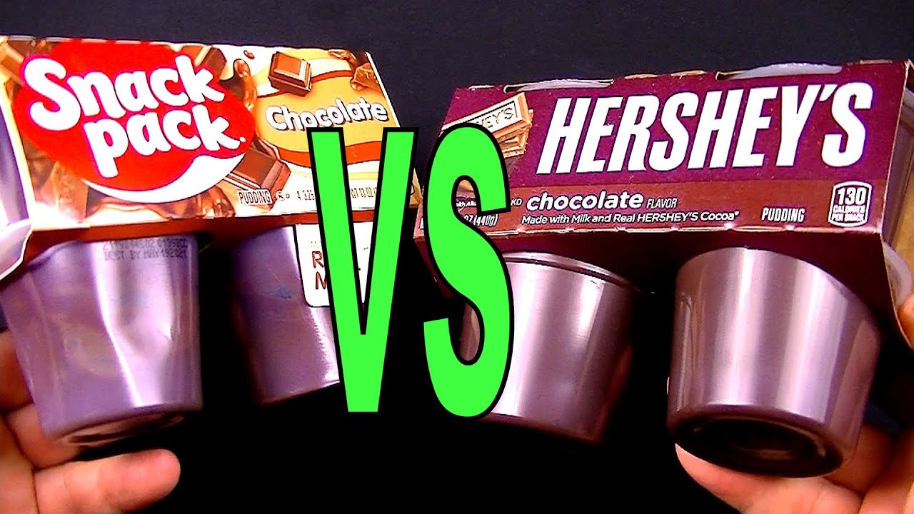 Snack Pack vs Hershey's Chocolate Pudding Cups for the Lunch Box - FoodFights Food Reviews the Best