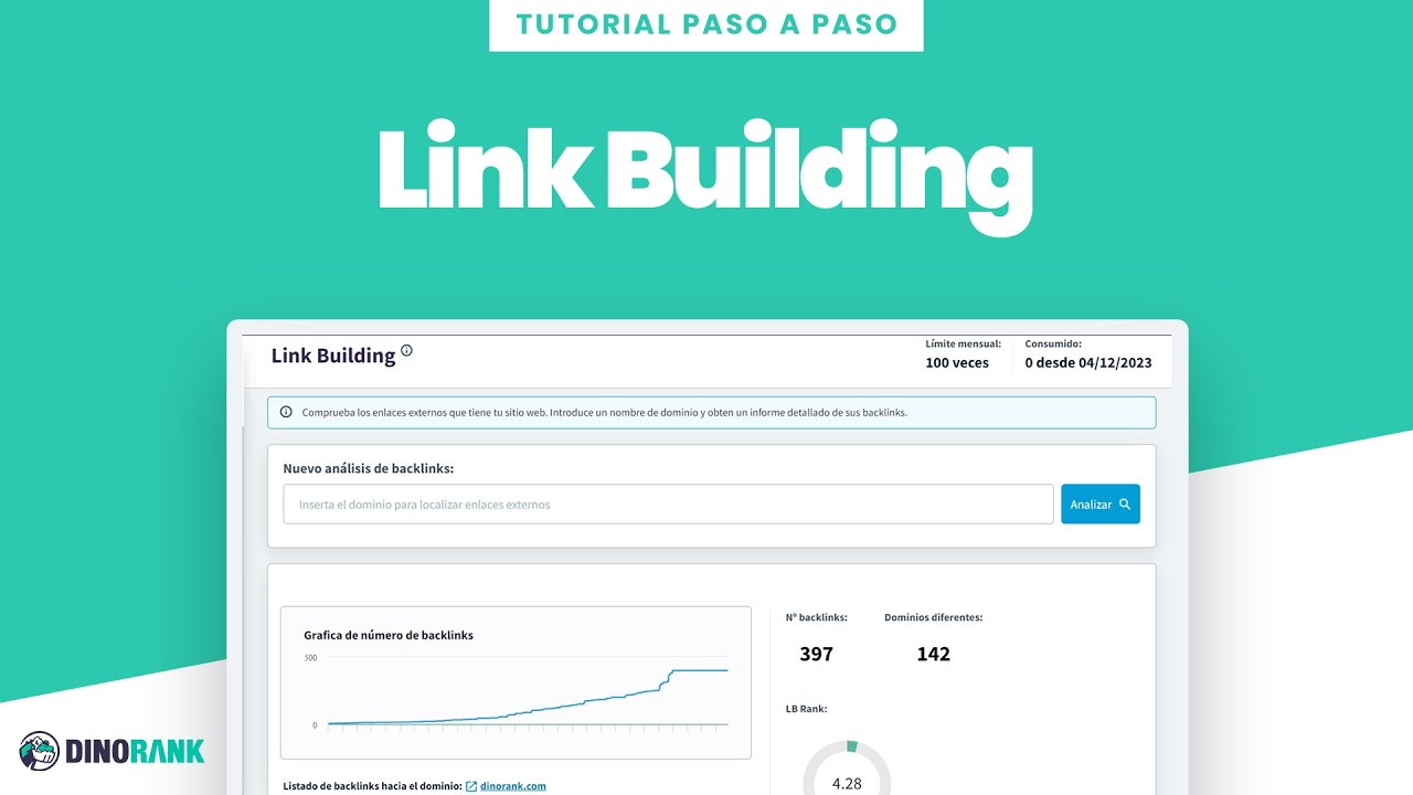 DinoRANK tutorial espa&ntilde;ol - Link Building