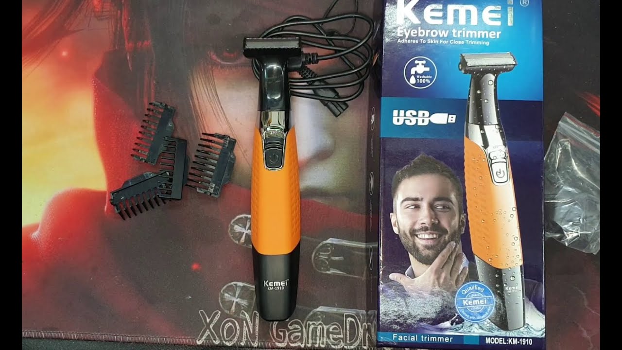 Kemei KM-1910  Electric Shaver Razor Body Trimmer unBoxing and Demo Beard - Aliexpress 📦💈
