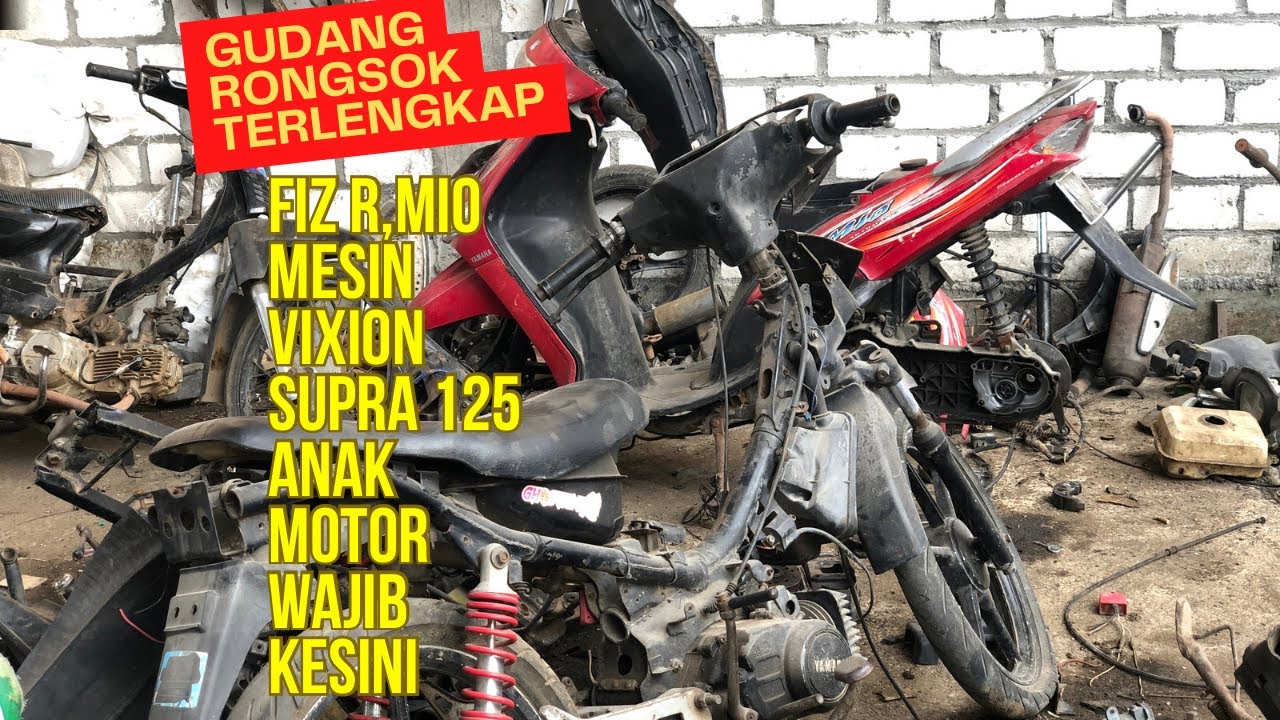 GUDANG RONGSOK MOTOR || BANYAK SPAREPART MOTOR MESIN DISINI  ANAK MOTOR WAJIB TONTON ‼️