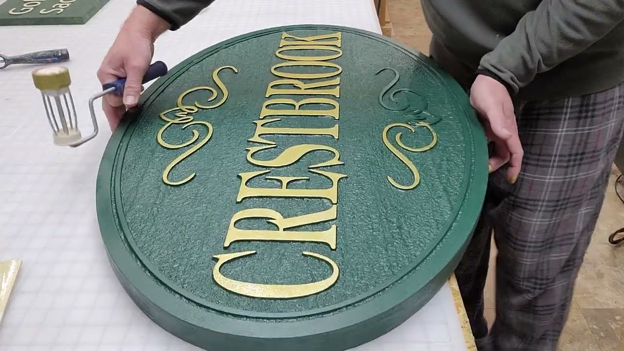 sandblast sign finishing