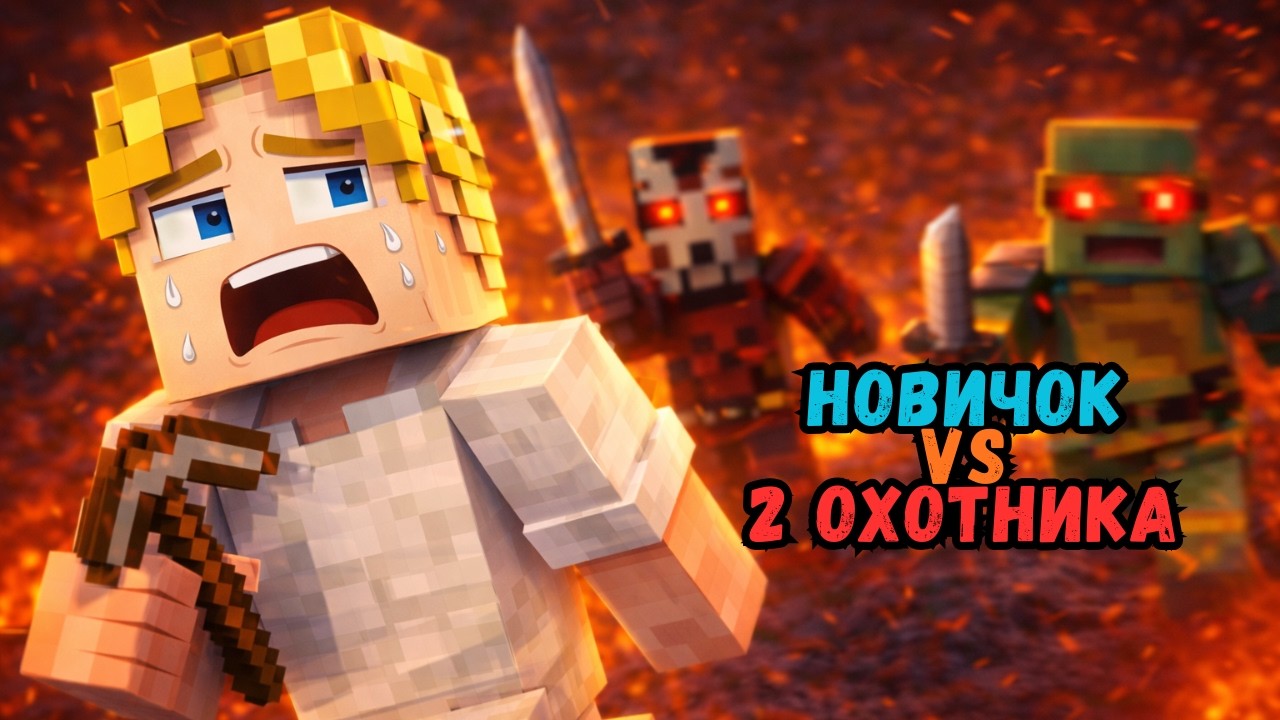 Первый раз прохожу Minecraft, но на меня охотятся ДВОЕ!!