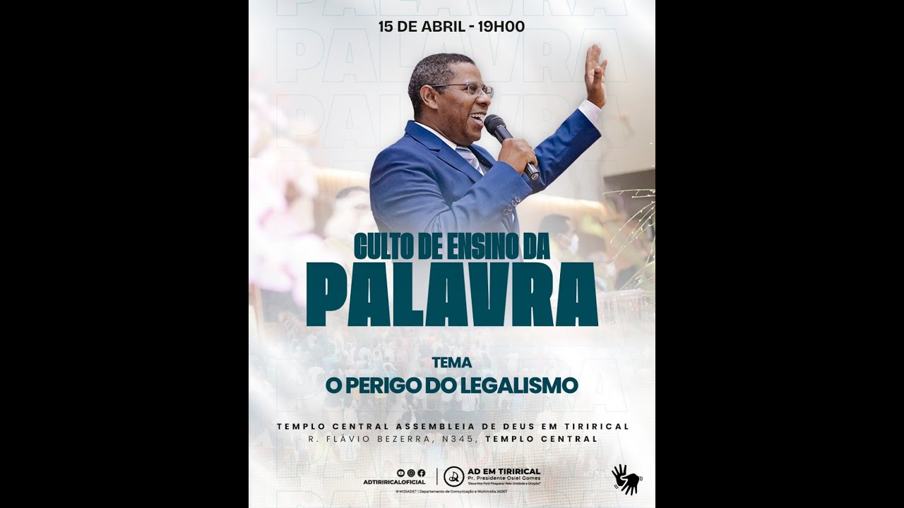 O Perigo do Legalismo - MINISTRAÇÃO COMPLETA COM PR. OSIEL GOMES