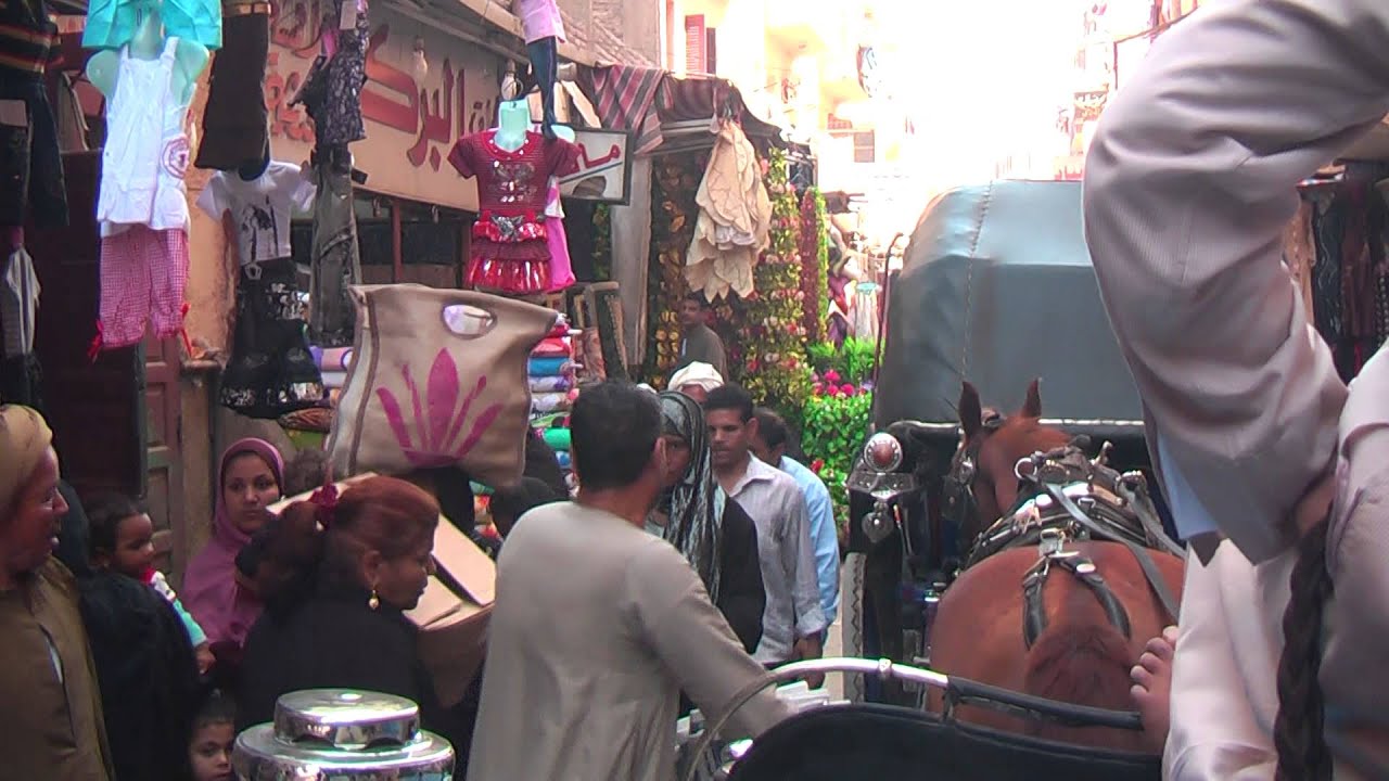 A totally different world to us on the streets of Luxor, Egypt