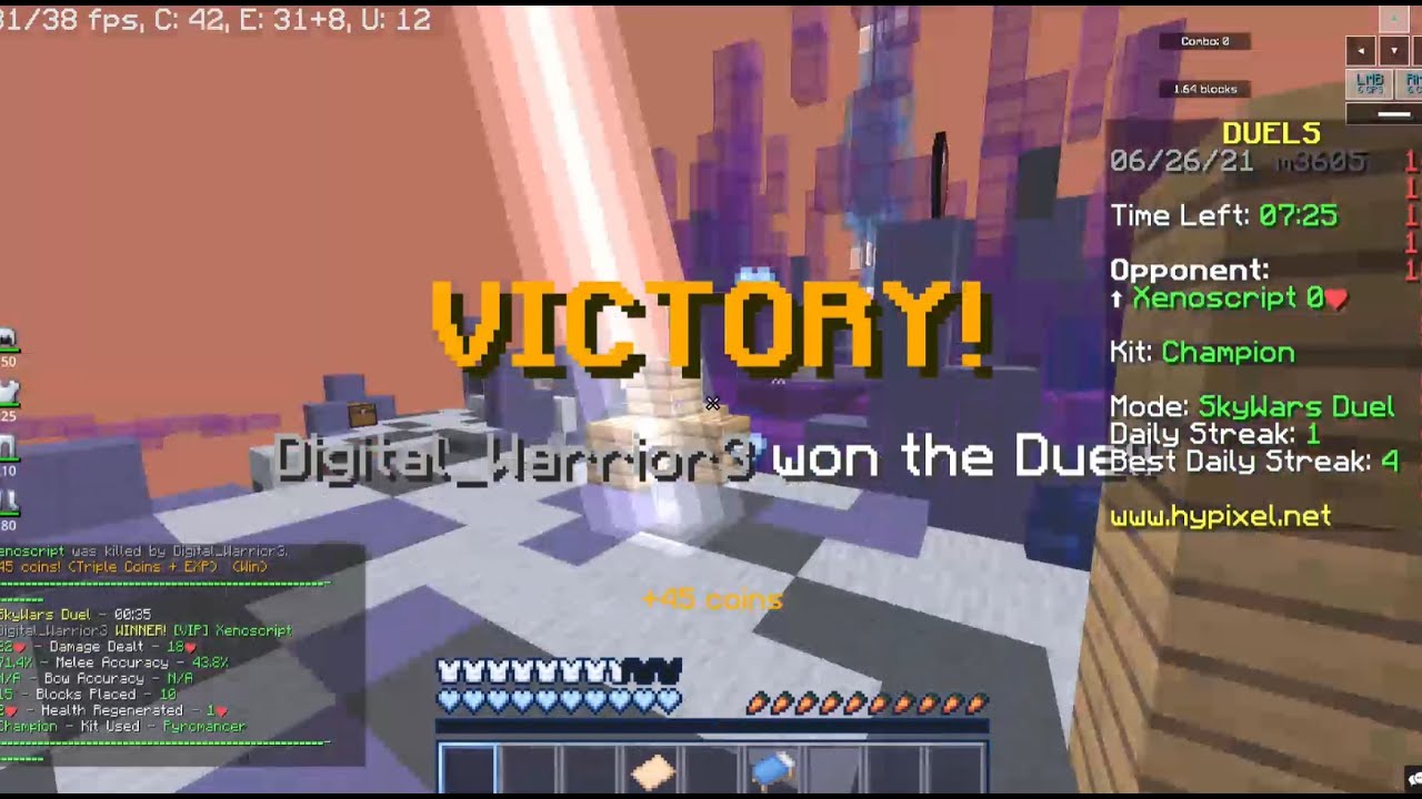 Epic Hypixel Skywars Duel Compilation