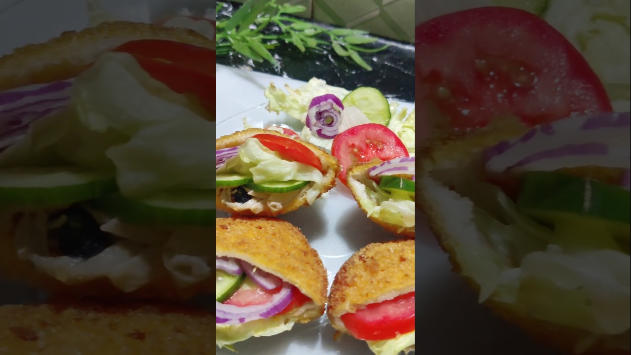 Chicken Bread Pockets Recipe 🔥😋😍 #asmr #shorts #breadpockets
