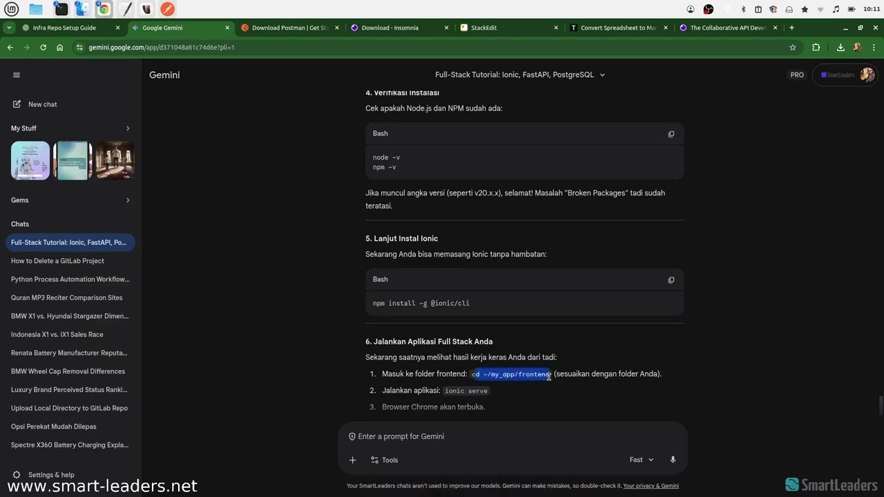 ionic react fastapi postgres tutorial p3 front