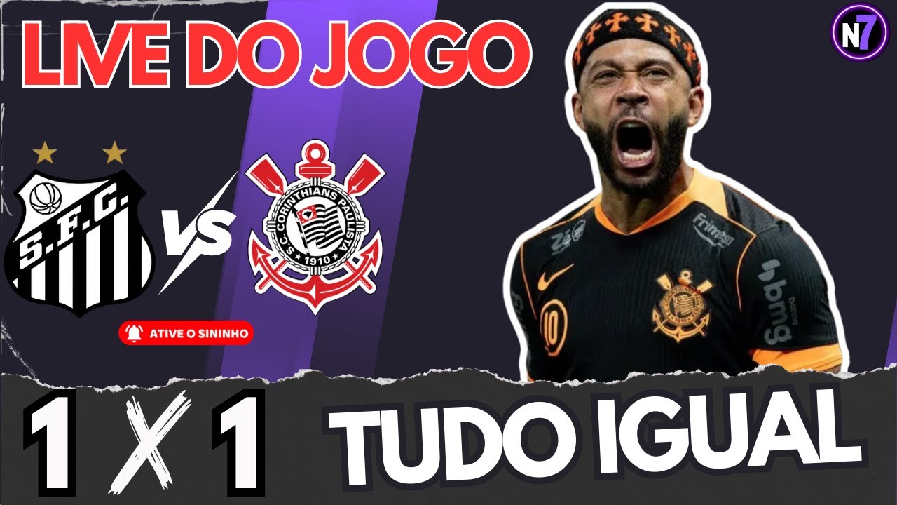 GOLAÇO DE DEPAY E FALHA DE GABRIEL PAULISTA! Santos 1x1 Corinthians na Vila