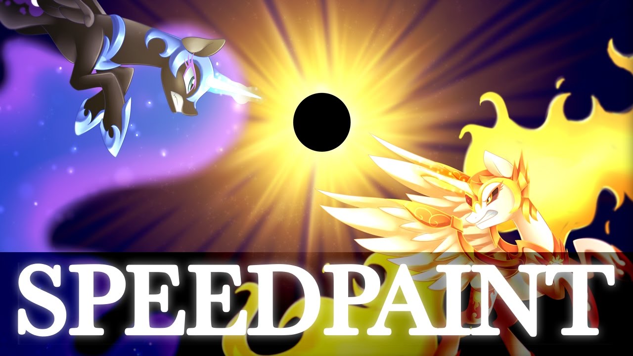 Nightmare Moon Vs Daybreaker - MLP Speedpaint