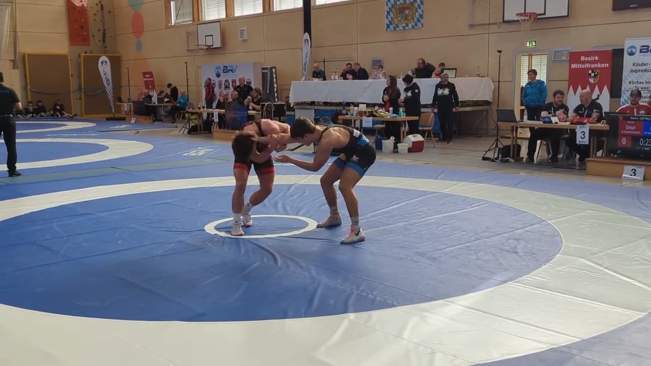 WRESTLING/RINGEN.BAYERISCHE MEISTERSCHAFT Freistil 2025. U - 20. 79 KG.GMUR A. - HUBER L.