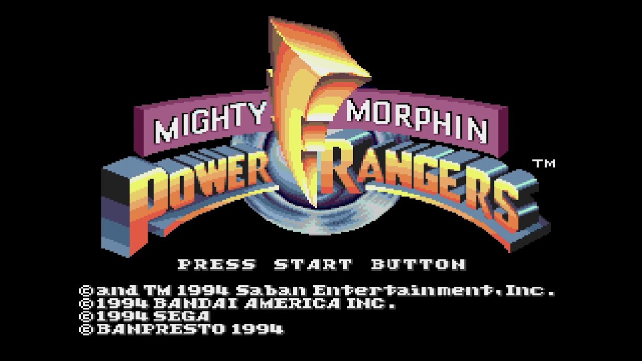 Mighty Morphin Power Rangers. [Mega Drive - SIMS, Banpresto]. (1995). Full Hardest Play.
