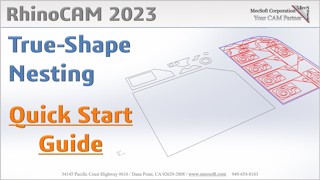 RhinoCAM 2023 True Shape Nesting Quick Start
