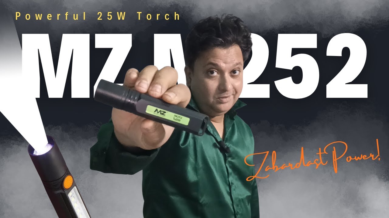 🔥 MZ M252 Zoomable Torch Unboxing & Review | 25W LASER LED + 7 SMD Features Demo
