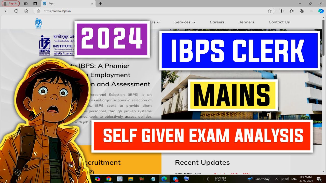 IBPS Clerk Mains 2024 Self Given Exam Analysis