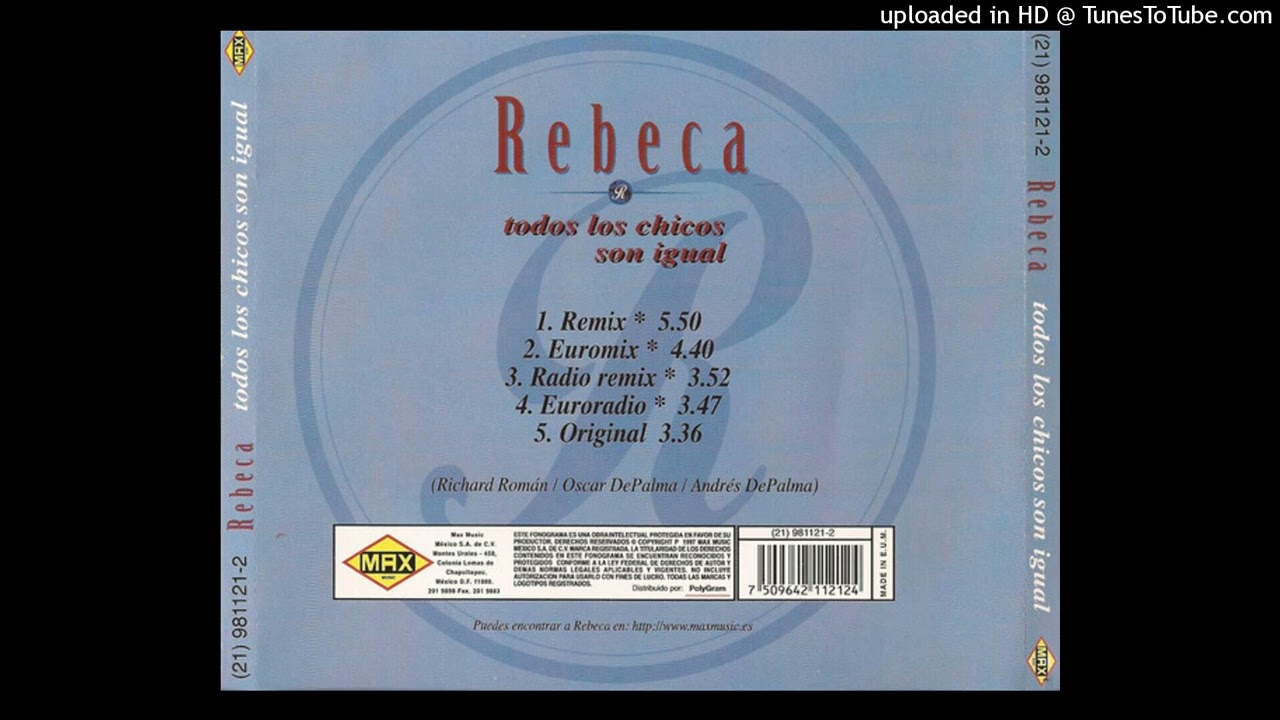 SPANISH DANCE_ Rebeca - Todos Los Chicos Son Igual (Remix Extended)