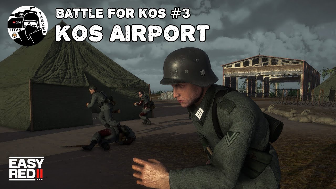 Battle for Kos #3 - Kos Airport (AXIS) | Easy Red 2 Germany Gameplay (No Commentary)