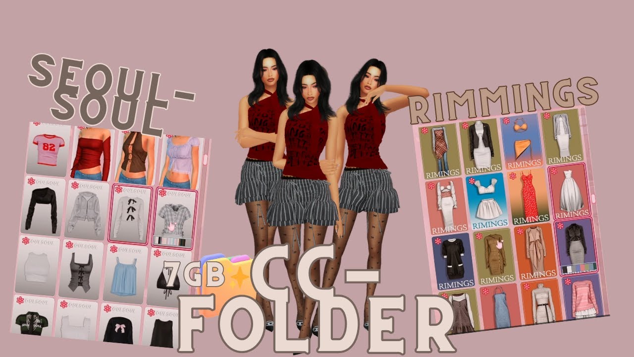 Sims 4| Rimmings and SEOUL-SOUL CC folder | 7GB CC Folder