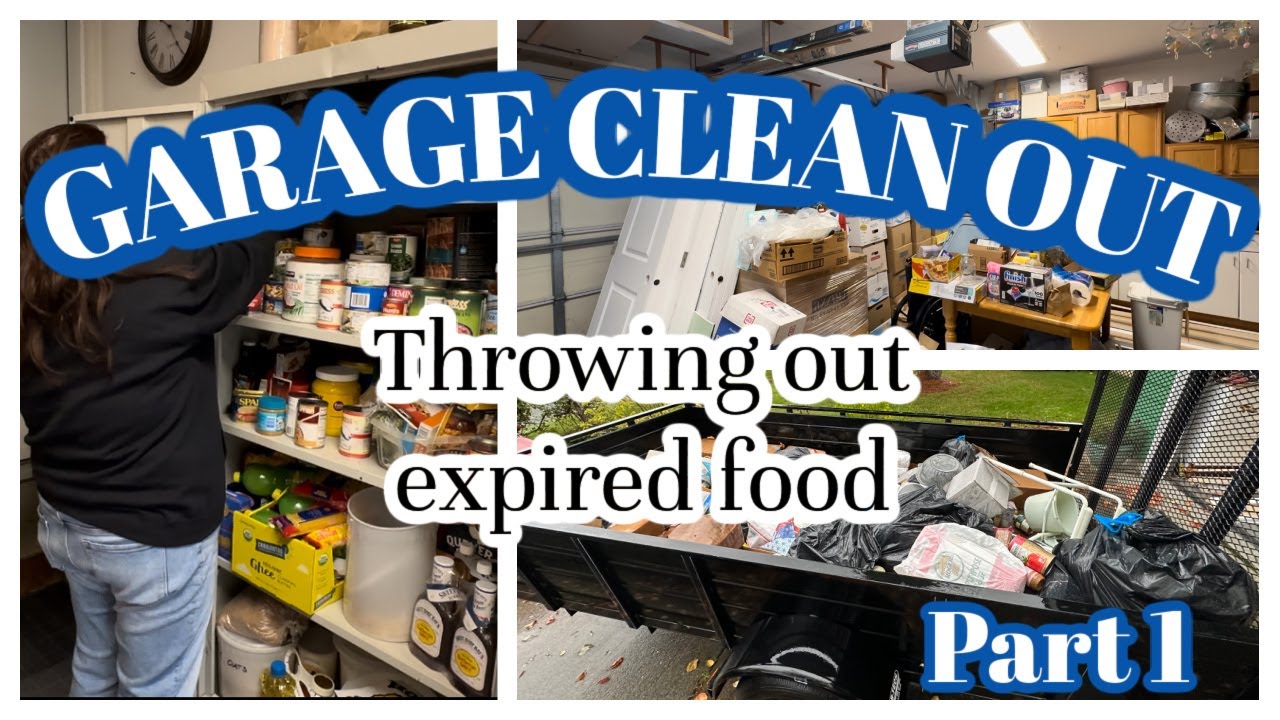 GARAGE CLEAN OUT Pt 1 | FOOD HOARDING | FIRST CLEAN OUT IN 20 YEARS