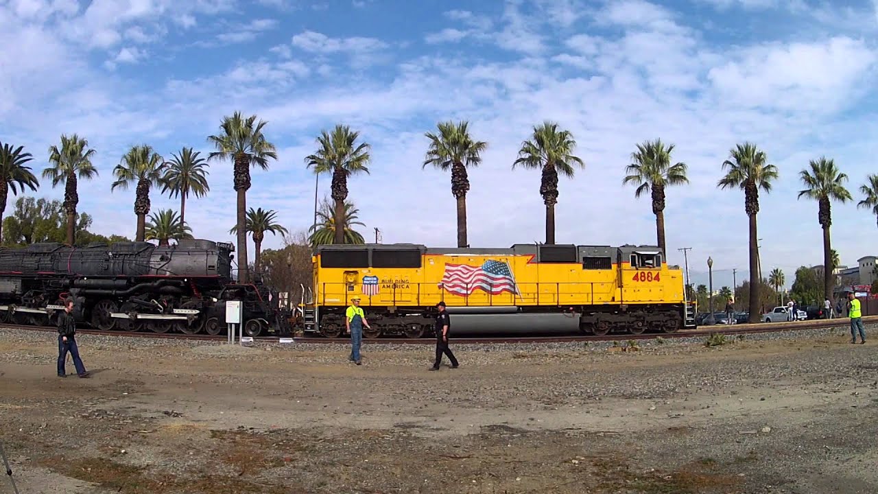 Big Boy Stops at Ontario, CA Amtrak Station