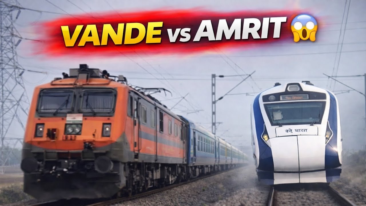 Amrit Bharat vs Vande Bharat Express Passing 🚆 | Indian Railways Power