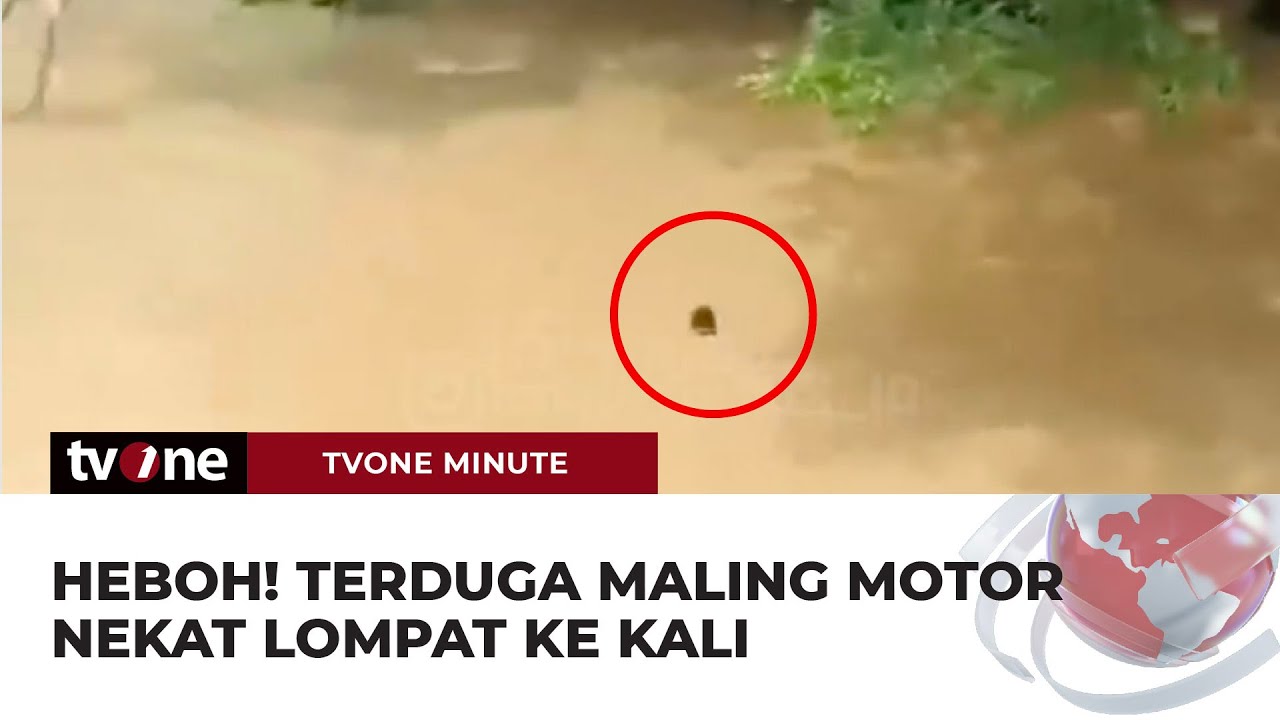 Kepergok saat Hendak Beraksi, Terduga Maling Motor Lompat ke Kali | tvOne Minute