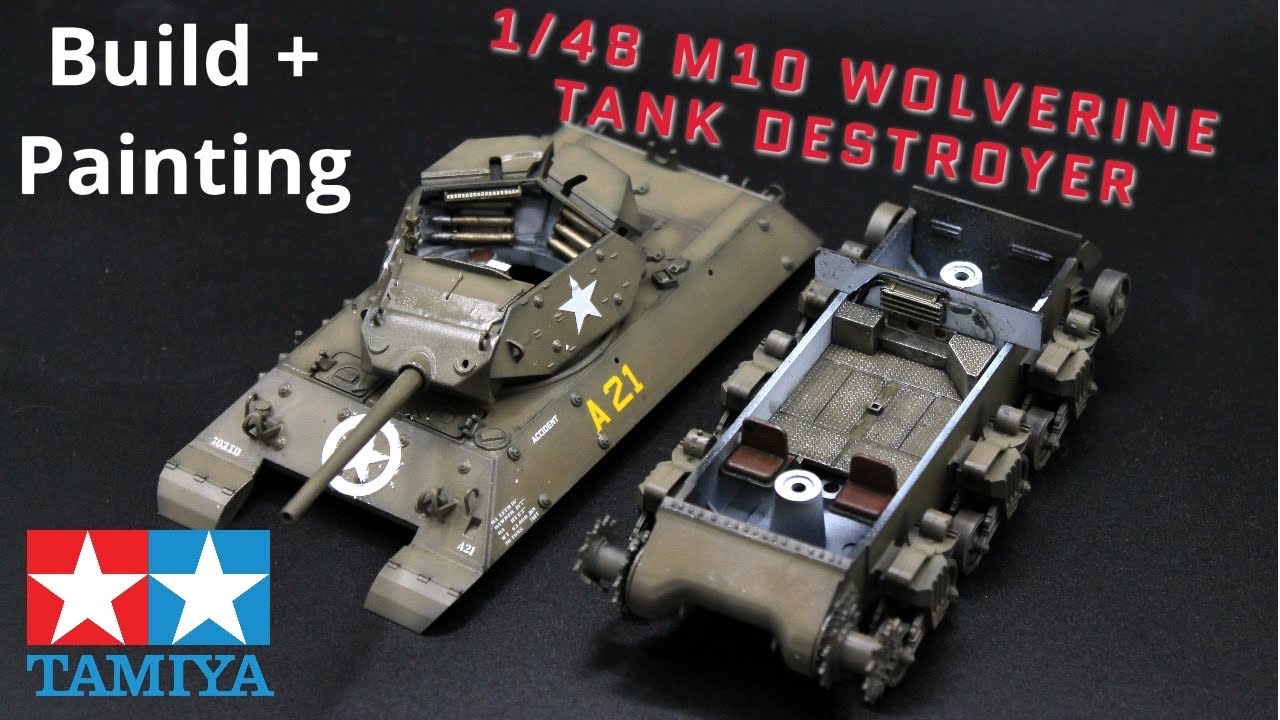 1/48 Tamiya M10 Wolverine tank destroyer model build video