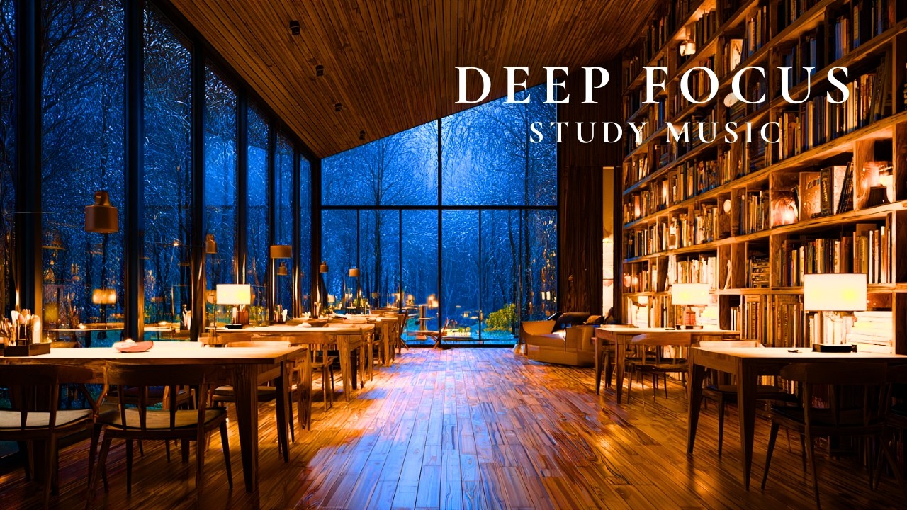Cozy Library Piano – Study Music for Deep Focus | Starfall Library (3 Hours)