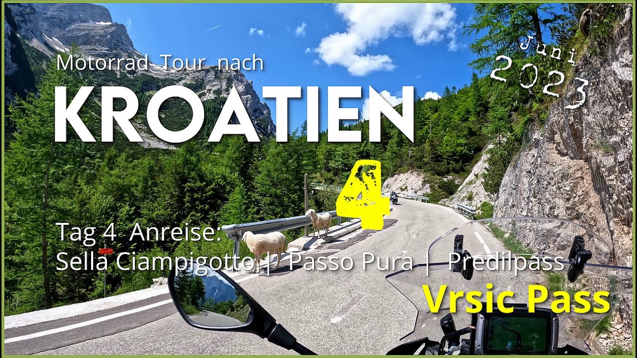 Mit dem Motorrad nach Kroatien: Von Cortina d'Ampezzo nach Slowenien