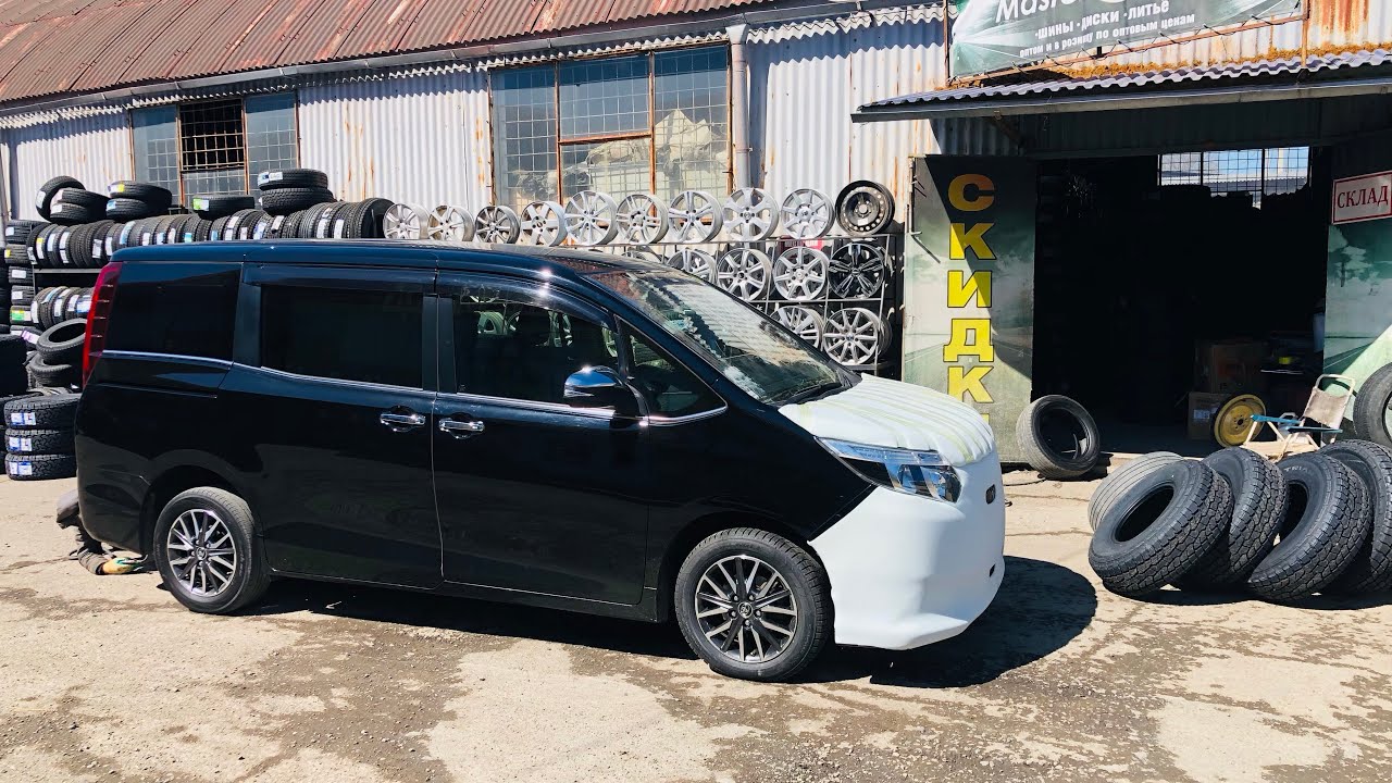 Метель, гололед, перегон Тойота Эсквайр Уссурийск- Красноярск, 27.03.2024г.