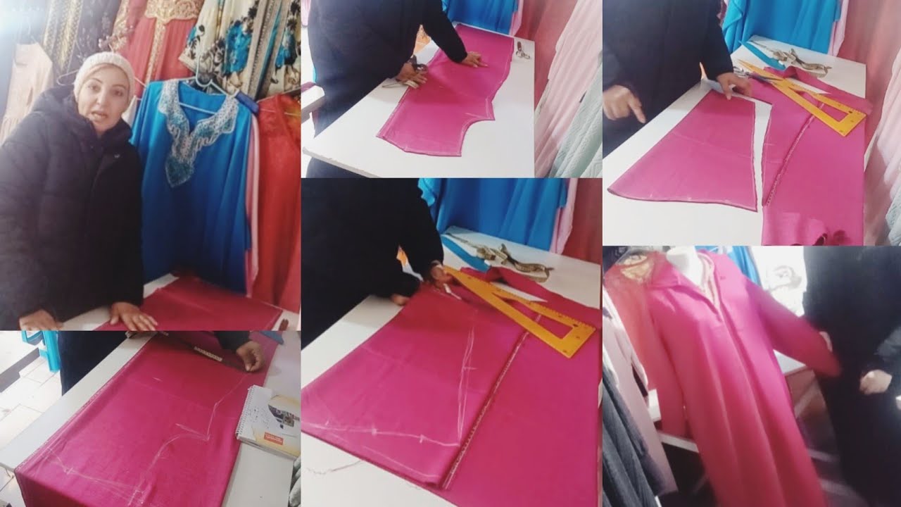 طريقة تفصيل جلابة مغربية أسهل طريقة لتعلم فصالة