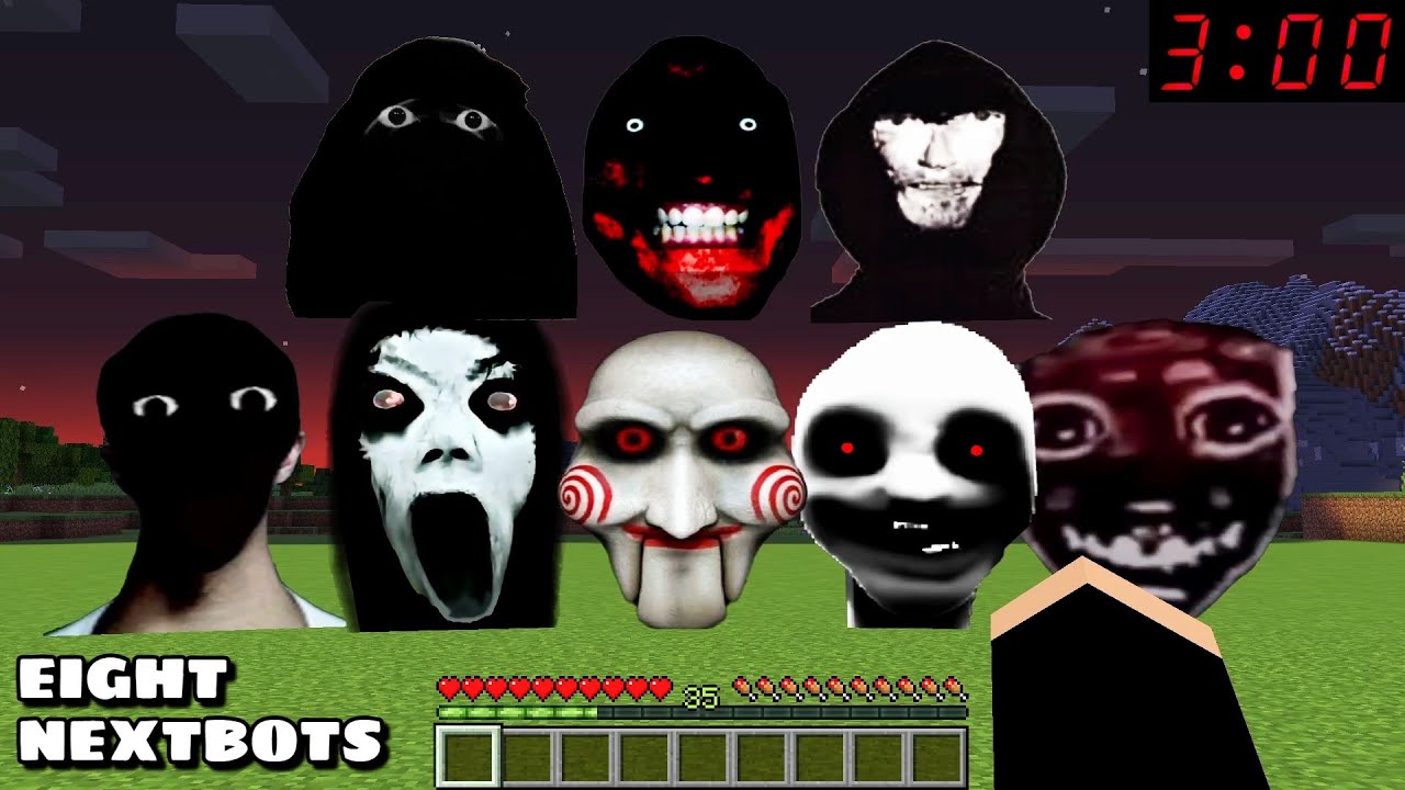 EIGHT NEXTBOTS AND JEFF THE KILLER CHASED ME in Minecraft - Gameplay - Coffin Meme