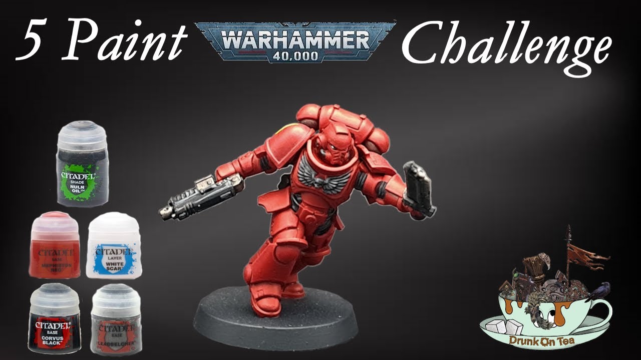5 Paint Warhammer 40K - Painting A Blood Angel With Just 5 Paints