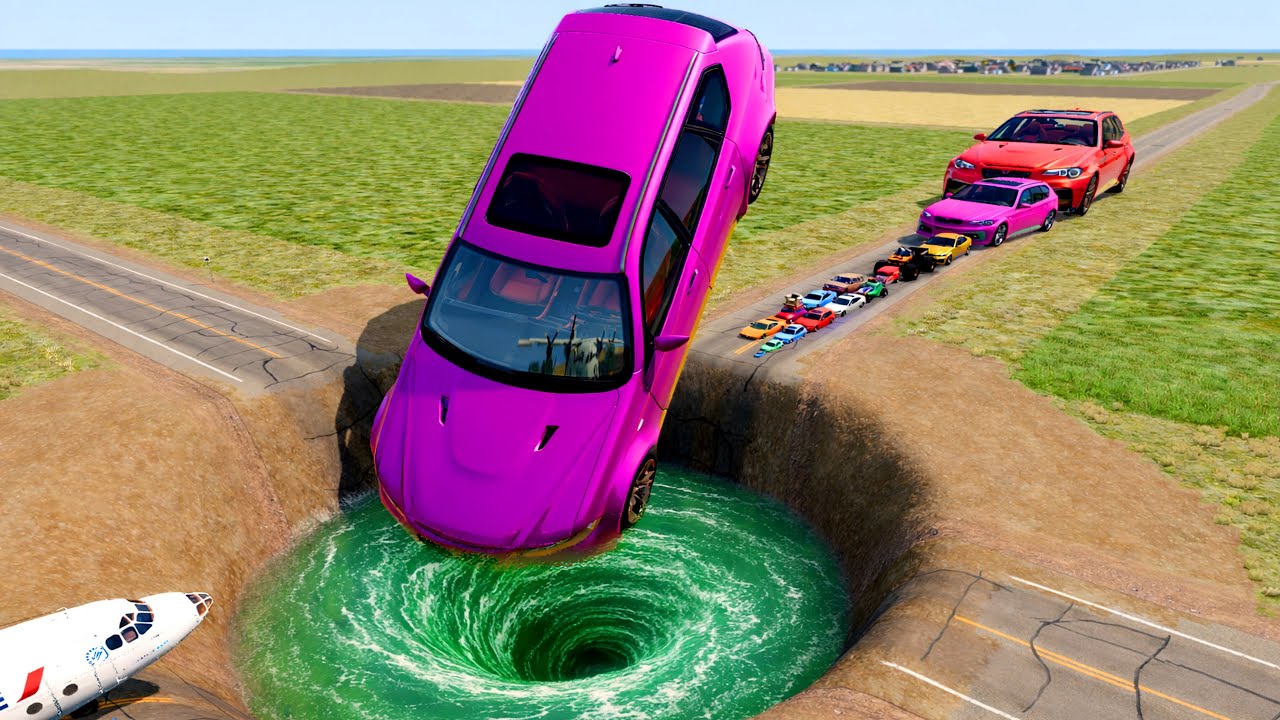 🔥 BIG & SMALL CARS vs GIANT PIT #118 💥 – BeamNG.drive Extreme Crash Challenge | Impala BeamNG