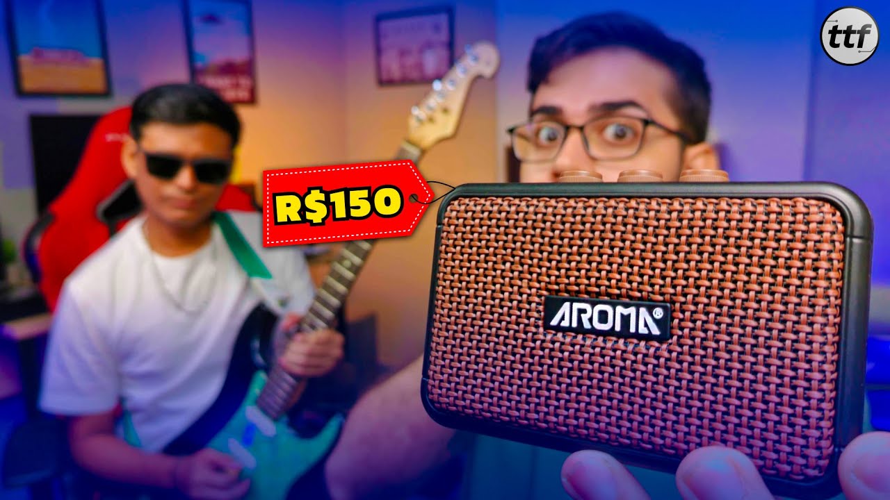Aprenda Guitarra Gastando MUITO POUCO! - Mini-Amplificador Aroma AG-04 (Review)