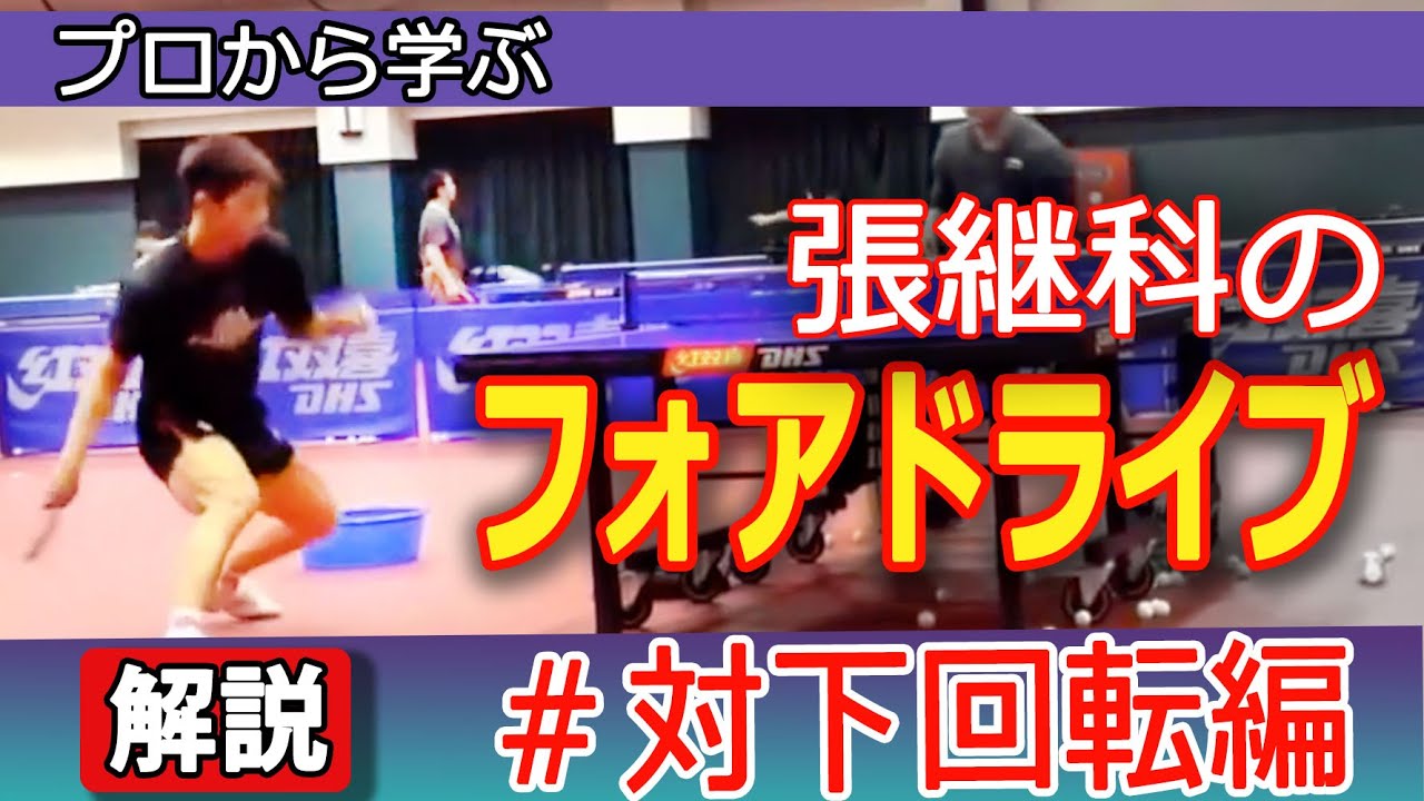 張継科から学ぶフォアドライブ（対下回転）[Eng Sub] Zhang Jike-Learning how to play a Forehand topspin(loop)