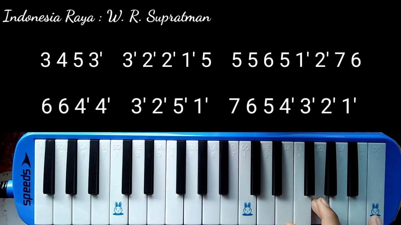 Not Pianika Lagu Indonesia Raya || Lagu Kebangsaan Indonesia || W.R. Supratman