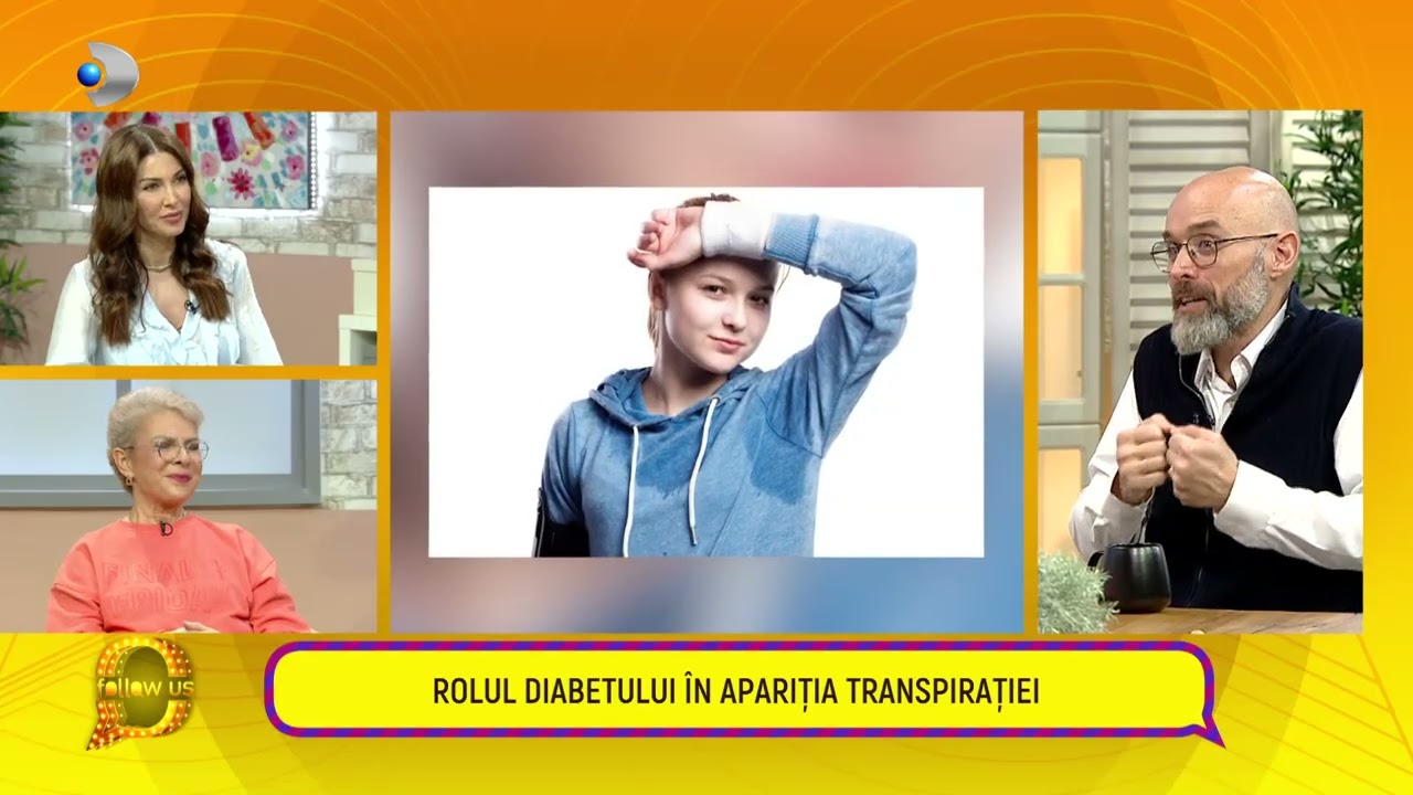 Follow us! - Dr. Razvan Vintilescu, despre afectiunile care au ca simptom transpiratia.