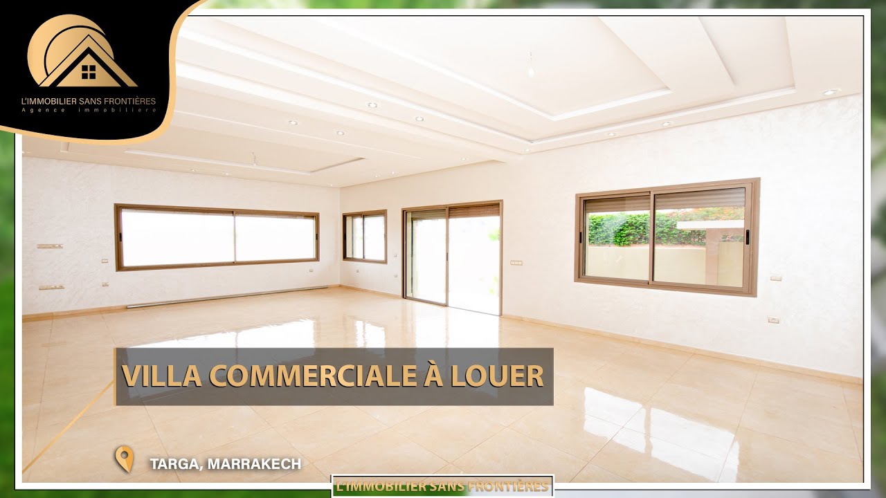 Villa commerciale à louer 600m², 3 niveaux à Targa Marrakech