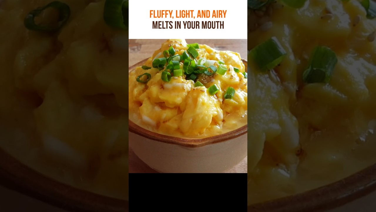 Souffle-like fluffy steamed eggs (aka volcano eggs)