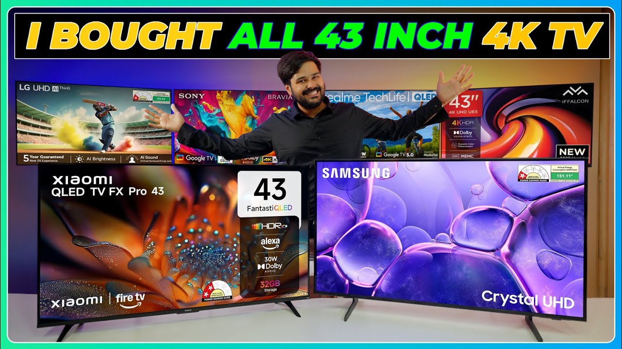 I Bought all 43 Inch 4K TVs worth 2 Lacs 😍 Here's the Best 43 Inch TV's to Buy in 2025 🥇📦