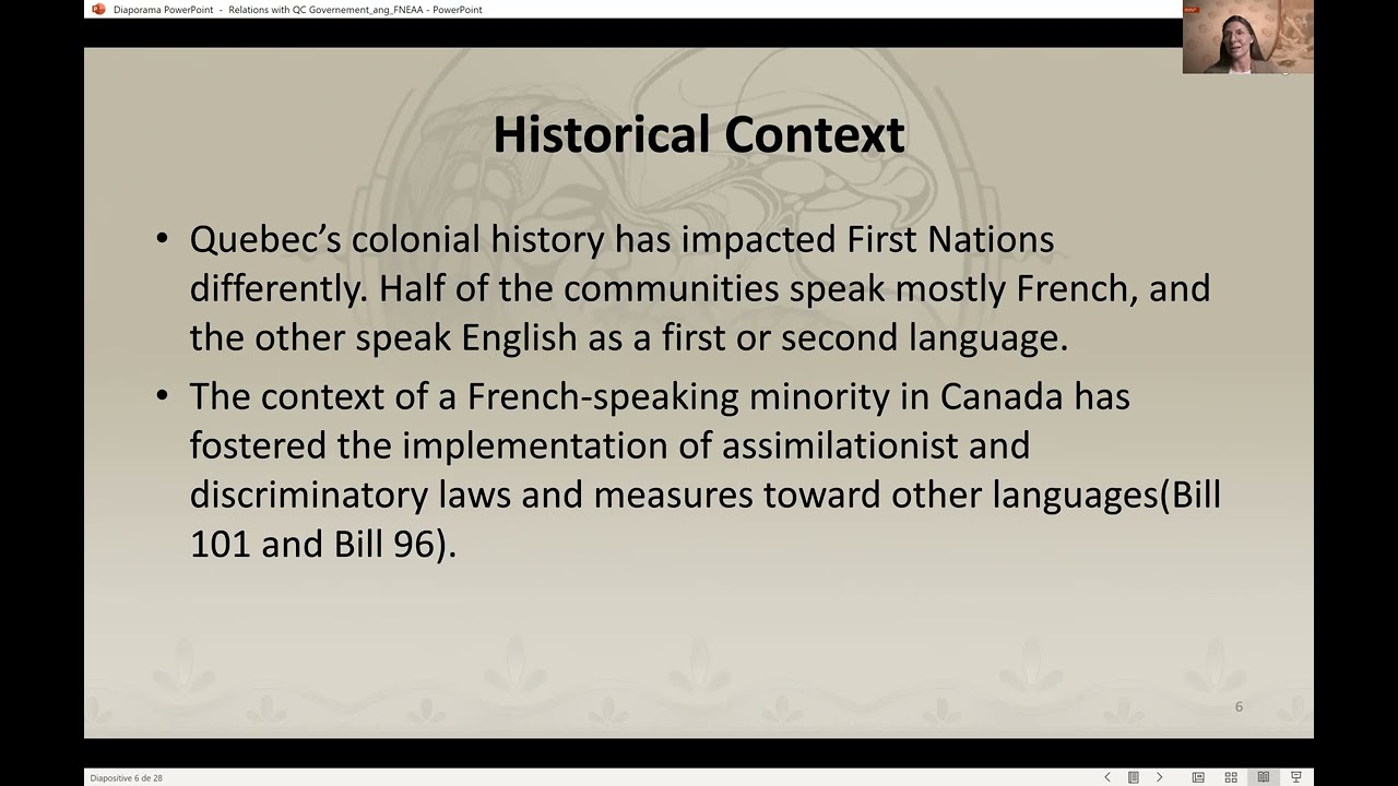 Workshop 2 - Indigenous Language and Quebec Language Law